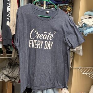 Bella Canvas Navy Blue "Create Every Day" Graphic Tee